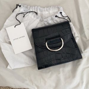 Little Liffner Box Bag - black croc